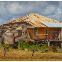 IMG_2421 This old farmhouse has almost disappeared since the picture was taken. Queensland Scenic Rim